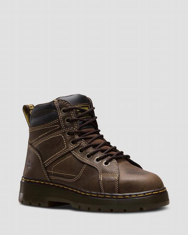 Dr Martens Pánské Pracovní Boty Duct Steel Toe Tmavě Hnědé, CZ-149280